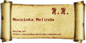 Mocsinka Melinda névjegykártya