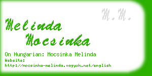 melinda mocsinka business card